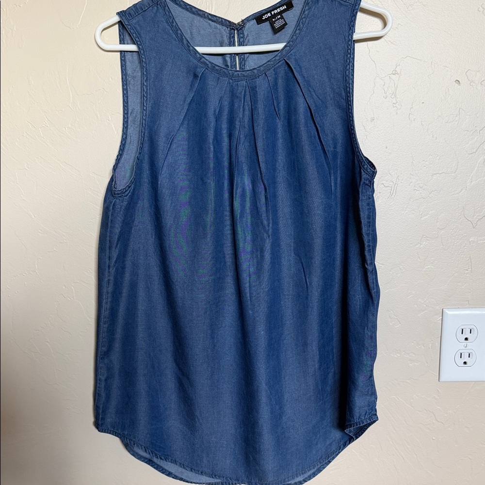 Joe Fresh Dark Blue Sleeveless Blouse